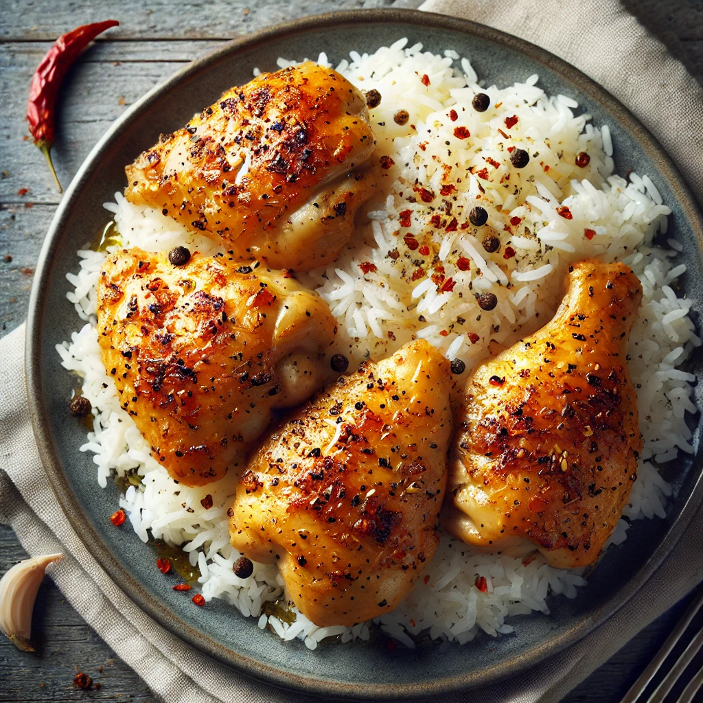 Butter Garlic Chicken and Rice +